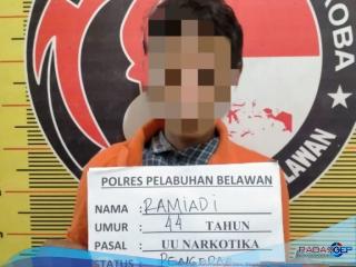 Sat Narkoba Polres Pelabuhan Belawan Tangkap Pengedar Sabu di Kampung Agas